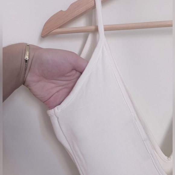 NAKED WARDROBE - Bodycon Off-White Midi Dress - Picture 4 of 4